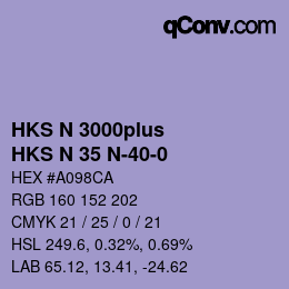 Color code: HKS N 3000plus - HKS N 35 N-40-0 | qconv.com