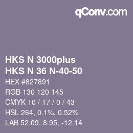 Código de color: HKS N 3000plus - HKS N 36 N-40-50 | qconv.com