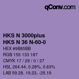 Farbcode: HKS N 3000plus - HKS N 36 N-60-0 | qconv.com