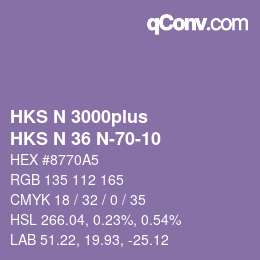 カラーコード: HKS N 3000plus - HKS N 36 N-70-10 | qconv.com