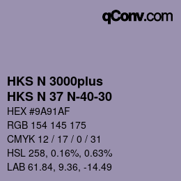 Farbcode: HKS N 3000plus - HKS N 37 N-40-30 | qconv.com