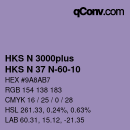 Code couleur: HKS N 3000plus - HKS N 37 N-60-10 | qconv.com