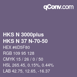 カラーコード: HKS N 3000plus - HKS N 37 N-70-50 | qconv.com