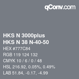 カラーコード: HKS N 3000plus - HKS N 38 N-40-50 | qconv.com
