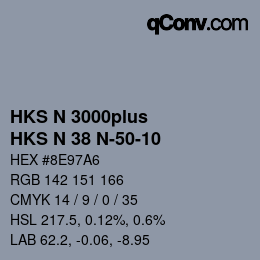 Farbcode: HKS N 3000plus - HKS N 38 N-50-10 | qconv.com