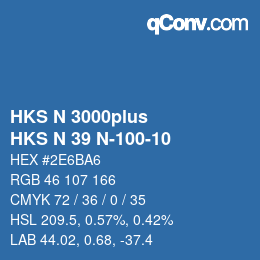 Código de color: HKS N 3000plus - HKS N 39 N-100-10 | qconv.com