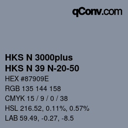 Farbcode: HKS N 3000plus - HKS N 39 N-20-50 | qconv.com
