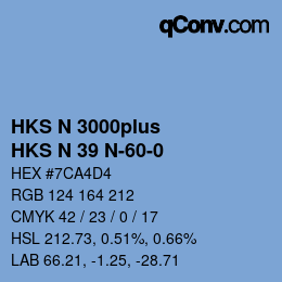 Code couleur: HKS N 3000plus - HKS N 39 N-60-0 | qconv.com