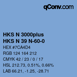 颜色代码: HKS N 3000plus - HKS N 39 N-60-0 | qconv.com