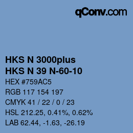 Farbcode: HKS N 3000plus - HKS N 39 N-60-10 | qconv.com