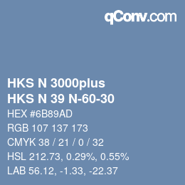 Farbcode: HKS N 3000plus - HKS N 39 N-60-30 | qconv.com
