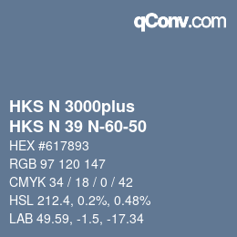 カラーコード: HKS N 3000plus - HKS N 39 N-60-50 | qconv.com