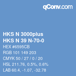 Code couleur: HKS N 3000plus - HKS N 39 N-70-0 | qconv.com