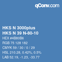 Farbcode: HKS N 3000plus - HKS N 39 N-80-10 | qconv.com
