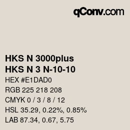 Farbcode: HKS N 3000plus - HKS N 3 N-10-10 | qconv.com