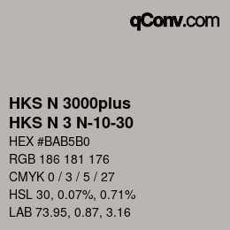 カラーコード: HKS N 3000plus - HKS N 3 N-10-30 | qconv.com