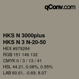 Farbcode: HKS N 3000plus - HKS N 3 N-20-50 | qconv.com