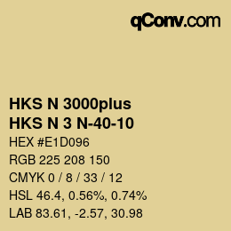 Farbcode: HKS N 3000plus - HKS N 3 N-40-10 | qconv.com