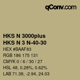 Farbcode: HKS N 3000plus - HKS N 3 N-40-30 | qconv.com