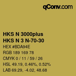 Farbcode: HKS N 3000plus - HKS N 3 N-70-30 | qconv.com