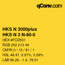 Farbcode: HKS N 3000plus - HKS N 3 N-80-0 | qconv.com