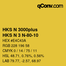 Farbcode: HKS N 3000plus - HKS N 3 N-80-10 | qconv.com