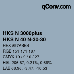 Color code: HKS N 3000plus - HKS N 40 N-30-30 | qconv.com