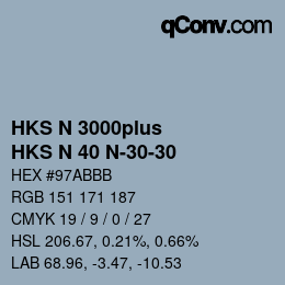 Code couleur: HKS N 3000plus - HKS N 40 N-30-30 | qconv.com