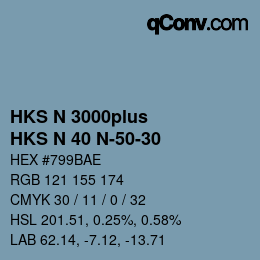 Code couleur: HKS N 3000plus - HKS N 40 N-50-30 | qconv.com