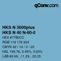 Color code: HKS N 3000plus - HKS N 40 N-60-0 | qconv.com