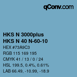 Color code: HKS N 3000plus - HKS N 40 N-60-10 | qconv.com