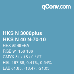 Code couleur: HKS N 3000plus - HKS N 40 N-70-10 | qconv.com