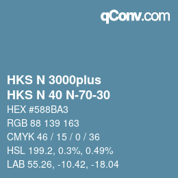 カラーコード: HKS N 3000plus - HKS N 40 N-70-30 | qconv.com