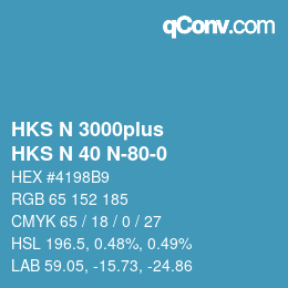 Color code: HKS N 3000plus - HKS N 40 N-80-0 | qconv.com