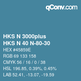 Color code: HKS N 3000plus - HKS N 40 N-80-30 | qconv.com