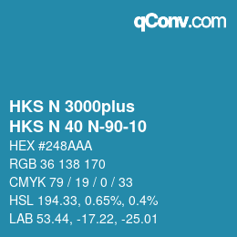 Color code: HKS N 3000plus - HKS N 40 N-90-10 | qconv.com