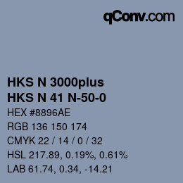 カラーコード: HKS N 3000plus - HKS N 41 N-50-0 | qconv.com