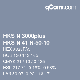 カラーコード: HKS N 3000plus - HKS N 41 N-50-10 | qconv.com