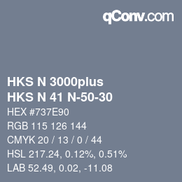 カラーコード: HKS N 3000plus - HKS N 41 N-50-30 | qconv.com