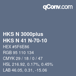 Farbcode: HKS N 3000plus - HKS N 41 N-70-10 | qconv.com