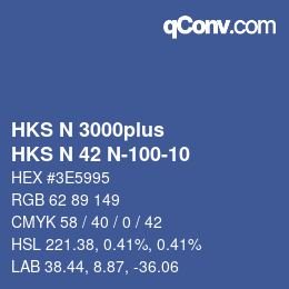 カラーコード: HKS N 3000plus - HKS N 42 N-100-10 | qconv.com