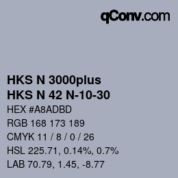Farbcode: HKS N 3000plus - HKS N 42 N-10-30 | qconv.com