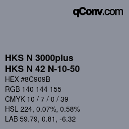 Farbcode: HKS N 3000plus - HKS N 42 N-10-50 | qconv.com