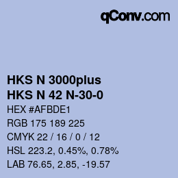カラーコード: HKS N 3000plus - HKS N 42 N-30-0 | qconv.com