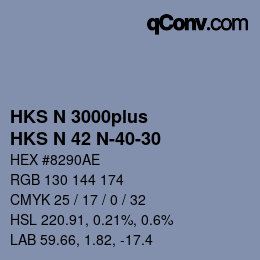 Farbcode: HKS N 3000plus - HKS N 42 N-40-30 | qconv.com