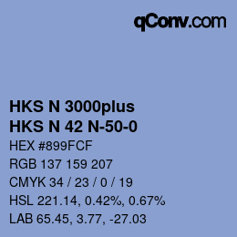 カラーコード: HKS N 3000plus - HKS N 42 N-50-0 | qconv.com