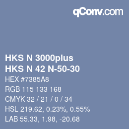 Farbcode: HKS N 3000plus - HKS N 42 N-50-30 | qconv.com