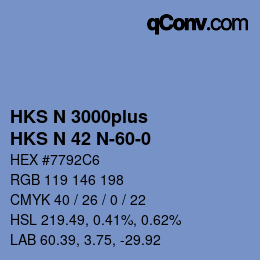 カラーコード: HKS N 3000plus - HKS N 42 N-60-0 | qconv.com