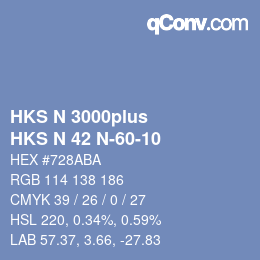 カラーコード: HKS N 3000plus - HKS N 42 N-60-10 | qconv.com