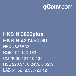 カラーコード: HKS N 3000plus - HKS N 42 N-60-30 | qconv.com